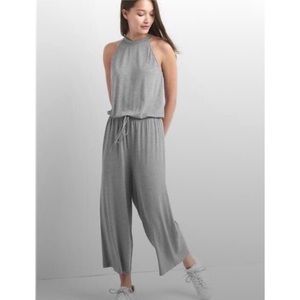 GAP Sleeveless Gray Halter Jumpsuit